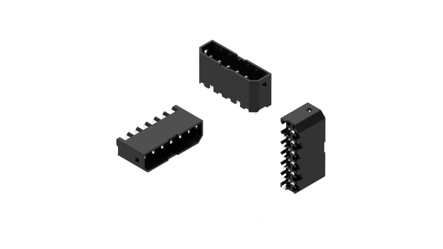 Wurth Elektronik, 2.5mm Pitch, 3470B, 6 Way, Pluggable Terminal Block, Header, Through Hole, 691347000006B