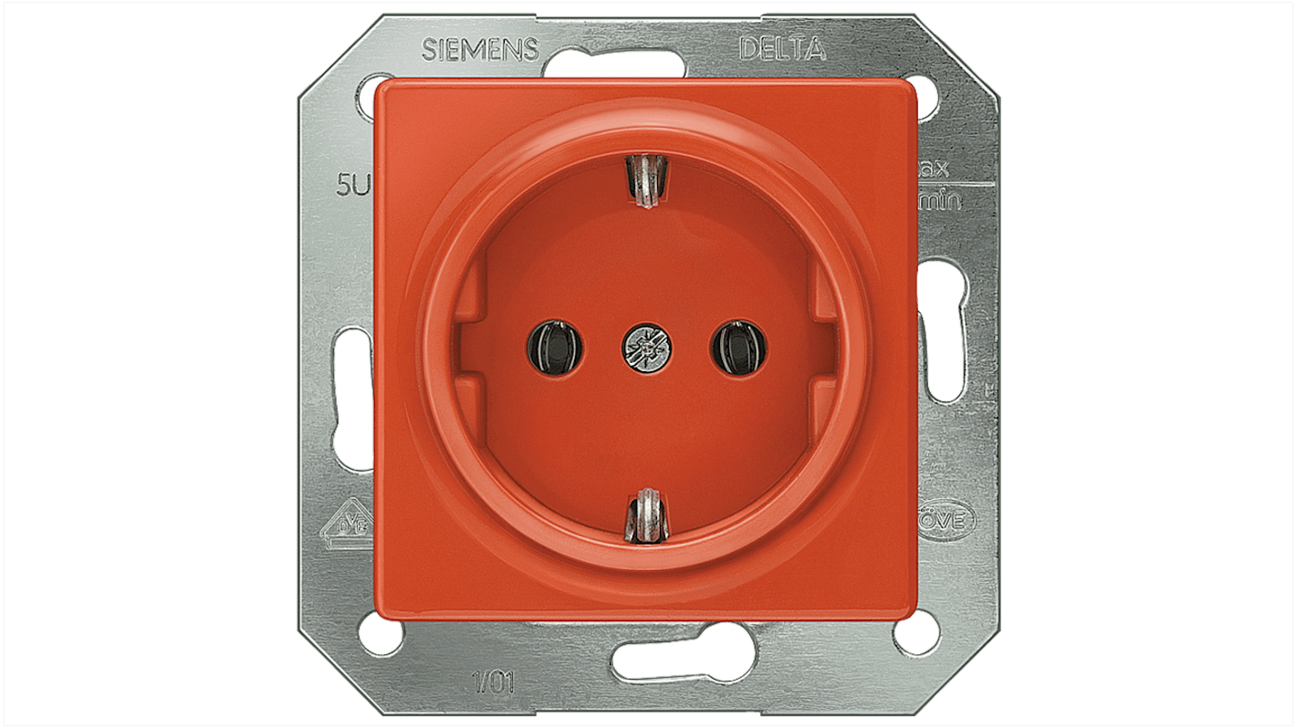 Conector hembra, DELTA, Naranja, 250 V, 16A, IP20