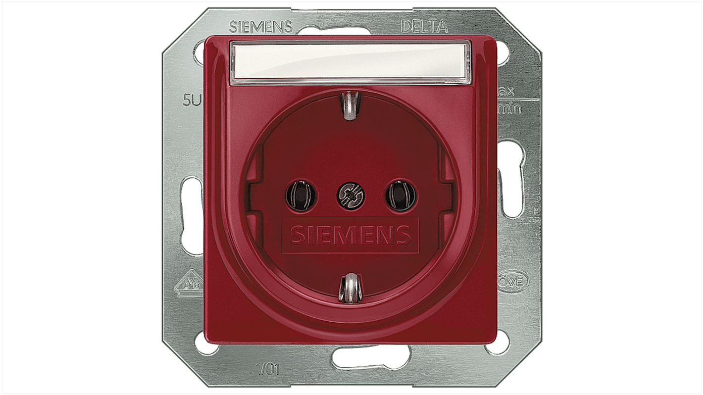 Conector hembra, Rojo, 250 V, 16A, IP20