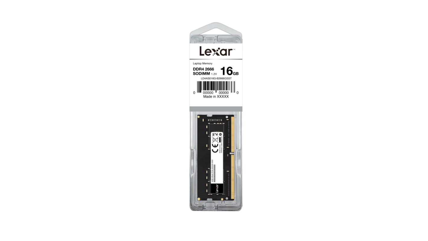 Lexar 16 GB DDR4 Laptop RAM, 2666MHz, DIMM, 1.2V