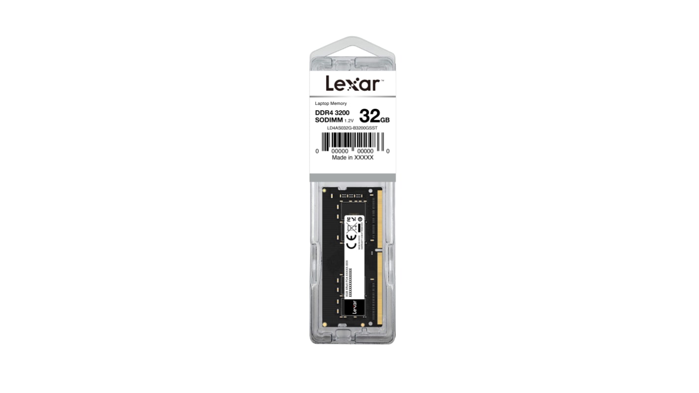 Lexar 32 GB DDR4 Laptop RAM, 3200MHz, DIMM, 1.2V