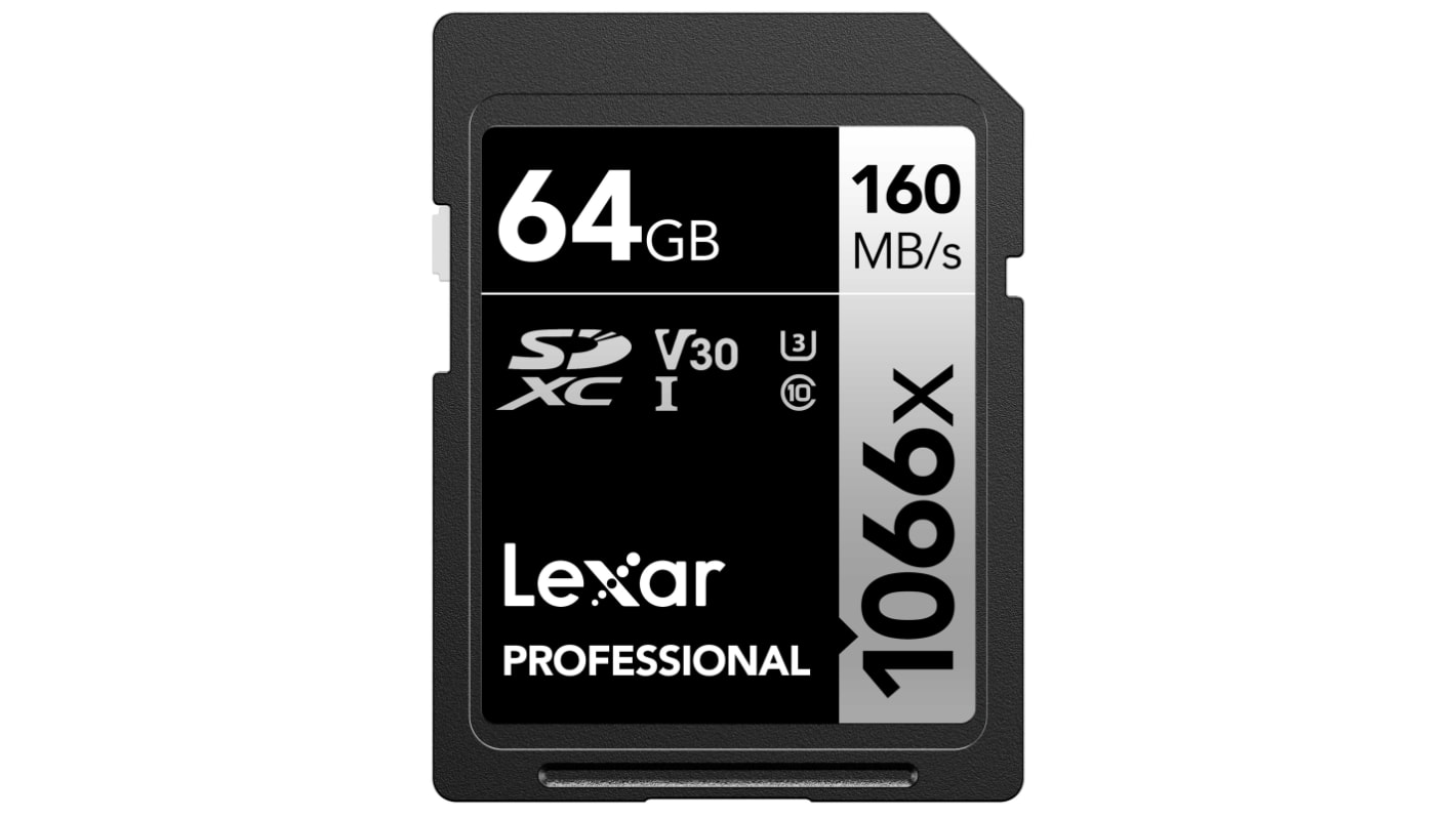 Lexar Silver SDXC SD-Karte 64 GB Class 10 , TLC