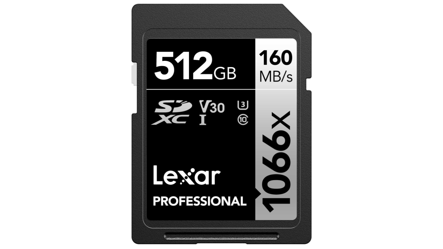 Lexar 512 GB SDXC SD Card, Class 10