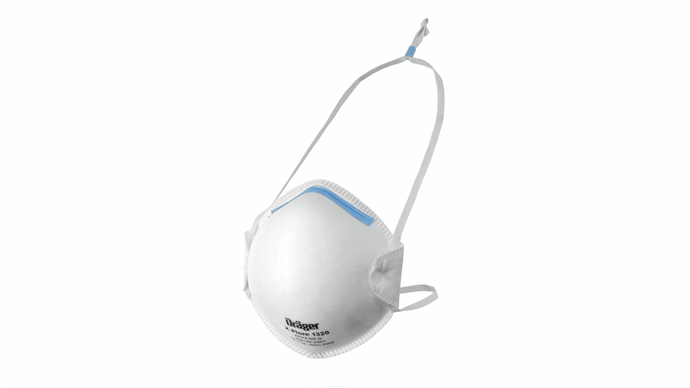 Mascherine usa e getta FFP2 DRAEGER serie X-plore 1300, col. Blu, Bianco