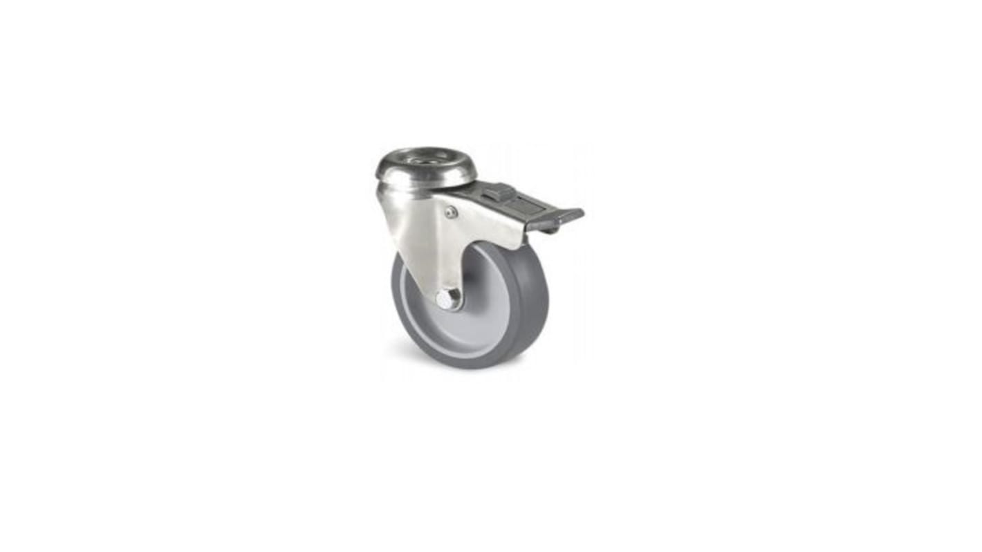 Guitel Hervieu Braked Swivel Castor Wheel, 80kg Capacity, 125mm Wheel