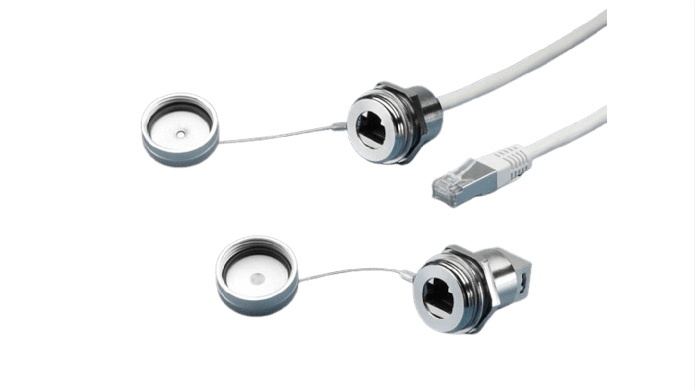 Rittal USB母座至公插, RJ45型, 2端口, 壁挂式安装, 水平, IP66，IP67, SZ系列