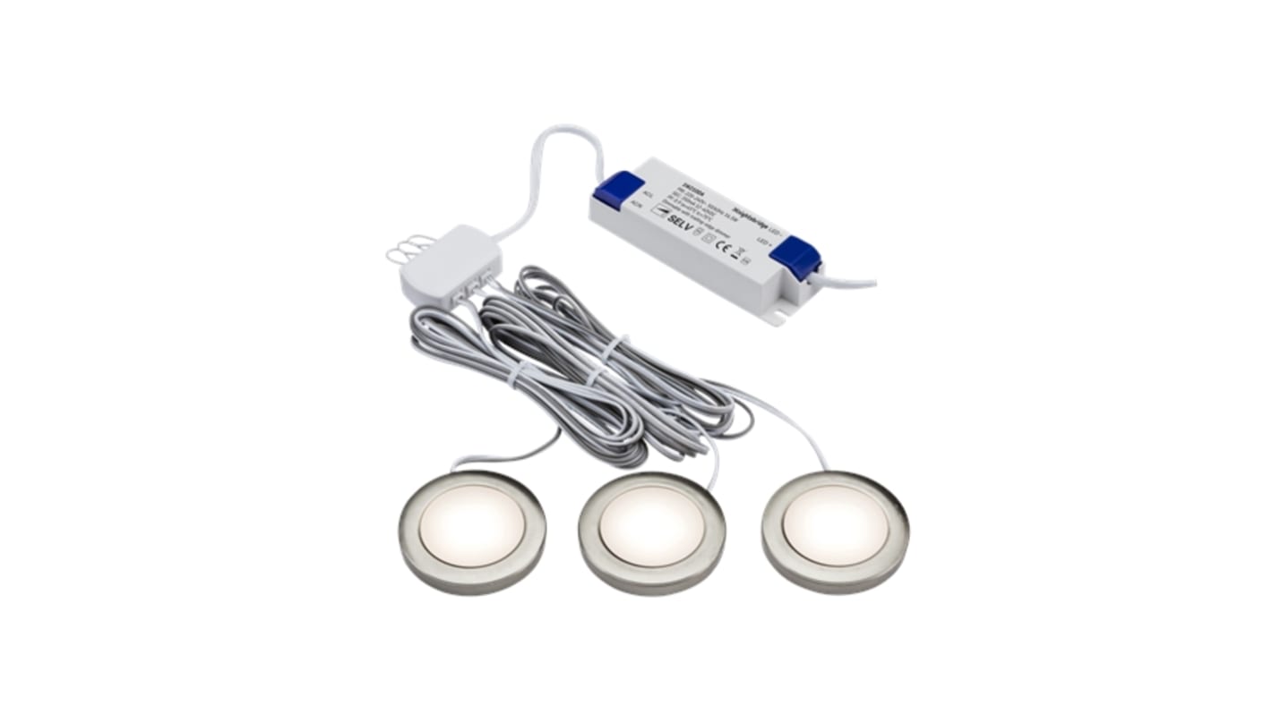 Iluminación de armario LED, 230 V ac, 2,5 W, 4000K, , atenuable