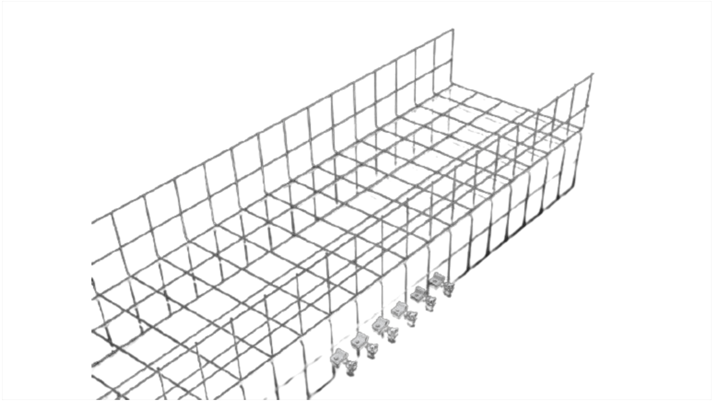 Rittal Wire Mesh Cable Tray, Sheet Steel 300 mm x 120mm