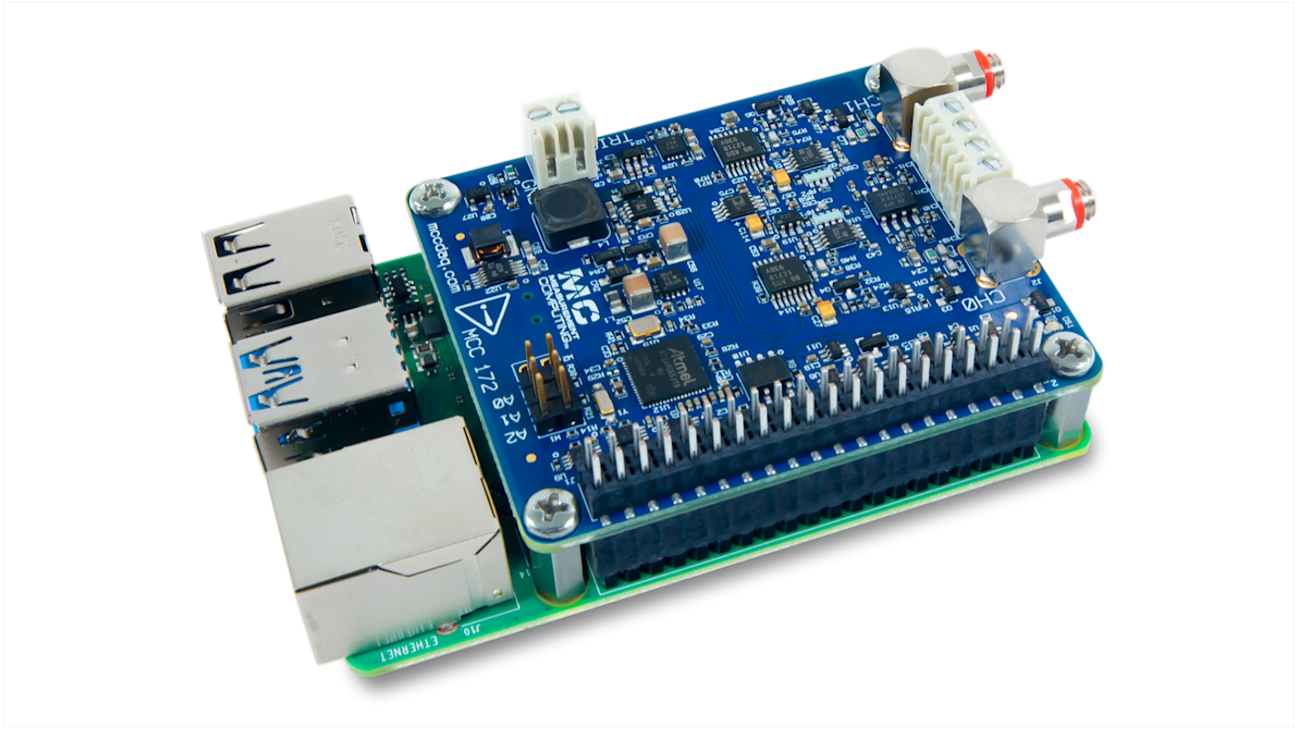 Digilent MCC 172 IEPE måling DAQ HAT til Raspberry Pi