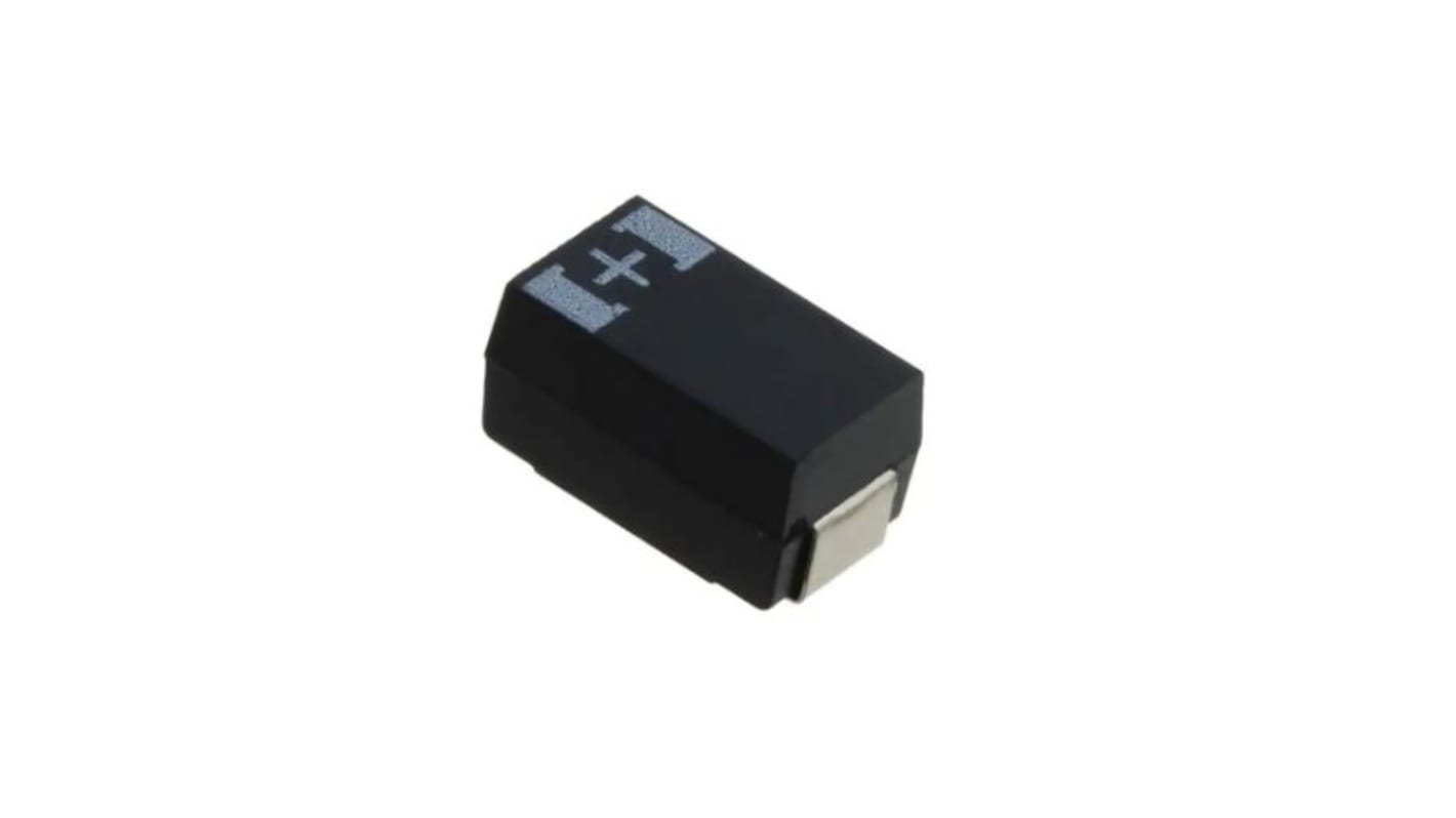 Condensatore al tantalio Panasonic, 220μF, 6.3V cc, serie TPF, ±20%, package D3L