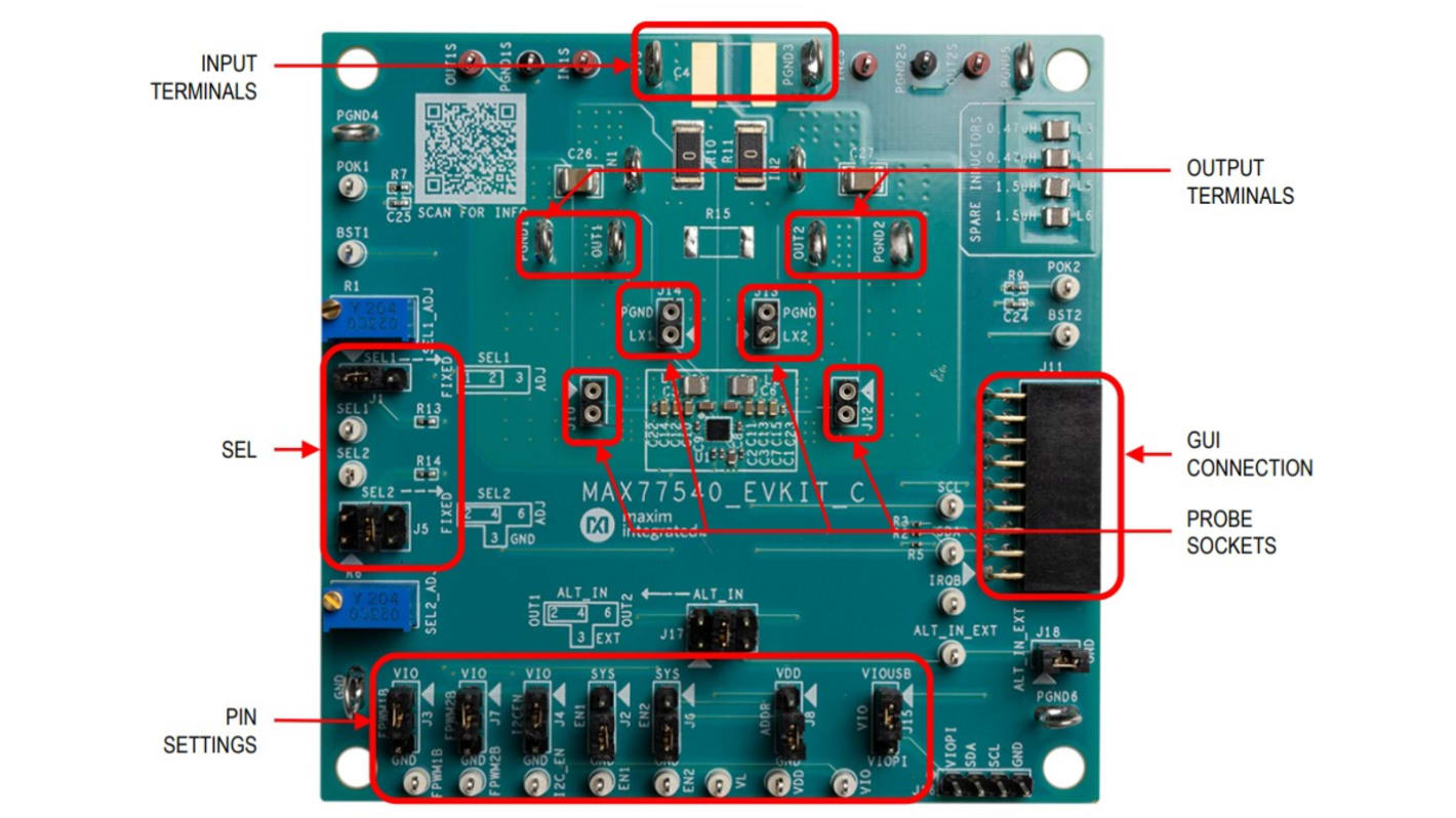 Maxim Integrated Evaluation Kit Buck Converter for MAX77540EVKIT# for MAX7754