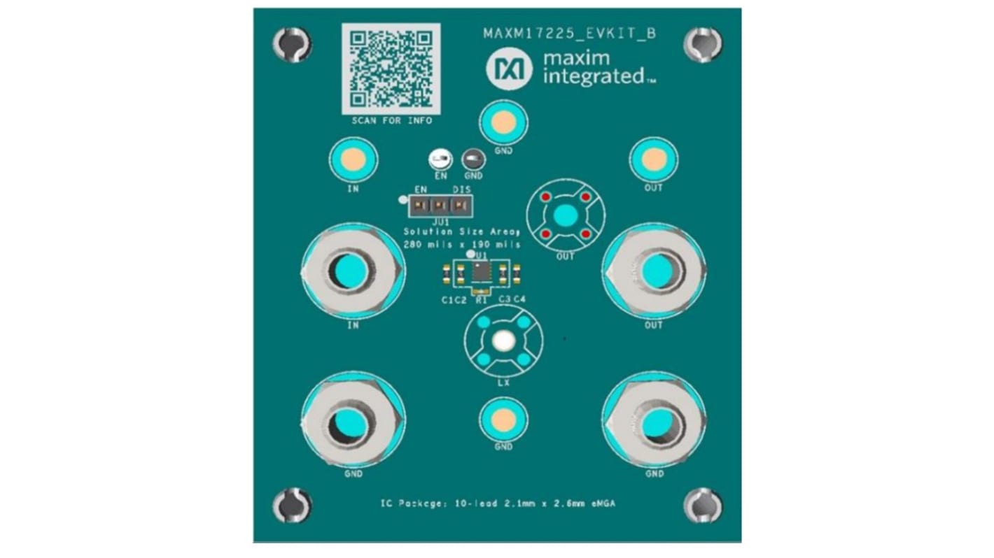 Maxim Integrated 開発キット, 開発キット, DC-DCコンバータ, MAXM17225AMB+T 用, MAXM17225EVK#EMGA