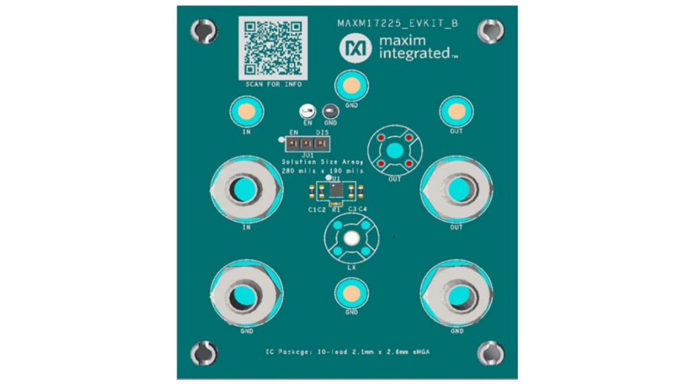 Kit de desarrollo Convertidor dc-dc Maxim Integrated Evaluation Kit - MAXM17225EVK#EMGA