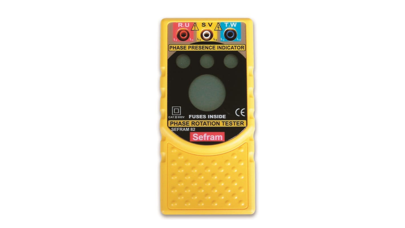 Tester di rotazione di fase Sefram SEFRAM82, CAT III 600V, 400Hz max