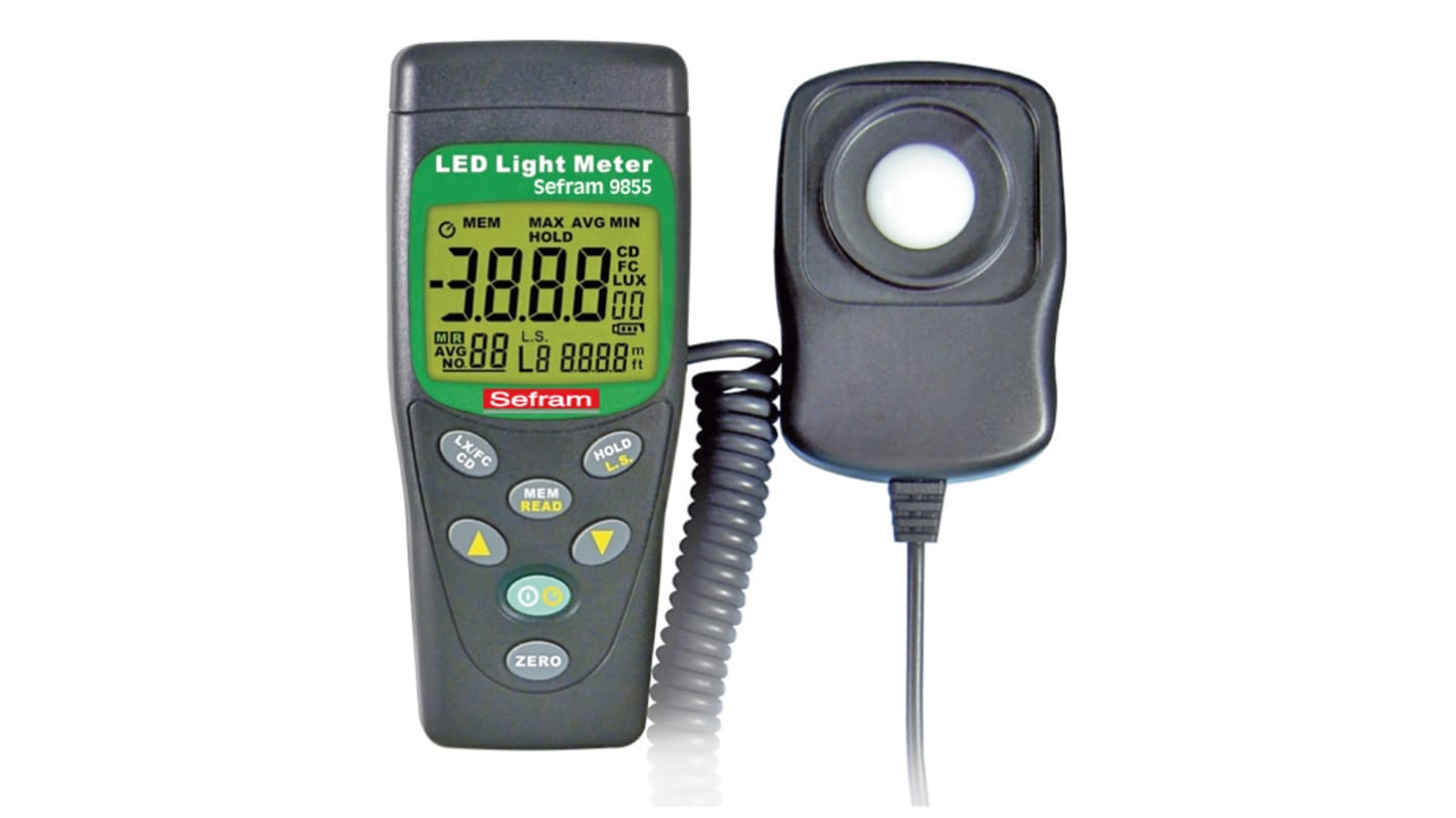 Sefram SEFRAM9855 Light Meter, 400000lx to 40lx, ±3 %