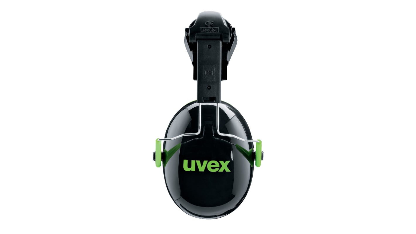 Uvex Uvex K Ear Defender with Helmet Attachment, 27dB, Black, Green