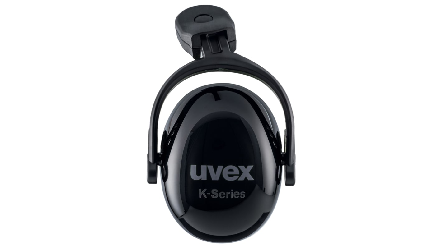 uvex K Ear Shells with Helmet Attachment, 28dB, Black, Grey
