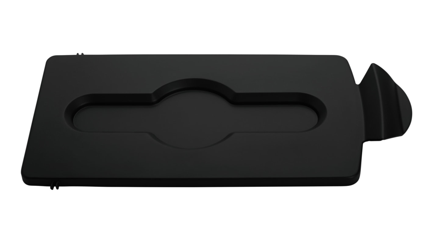 Rubbermaid Commercial Products Black Resin Waste Bin Lid for and Slim Jim® Recycling Station Waste Stream label kits,
