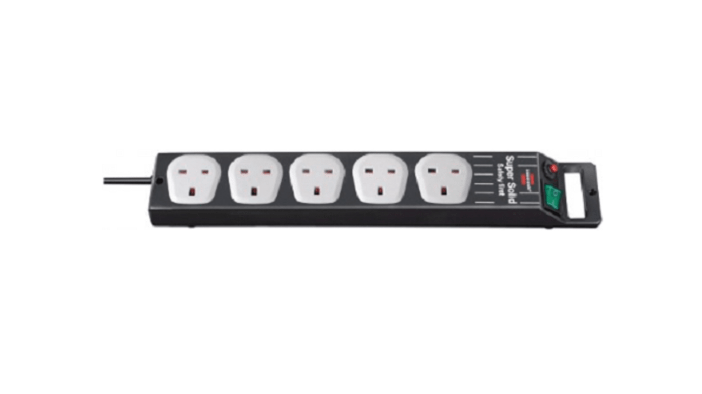 Rallonge électrique brennenstuhl 3m, 5 prise Prise anglaise 13A, IP20