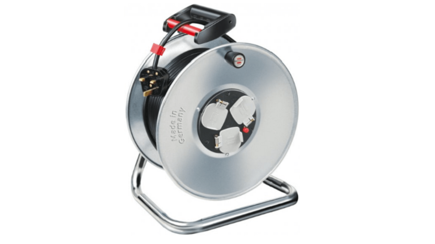 brennenstuhl 50m 0 Socket BS 1363 Cable Reel, 240 V, IP20
