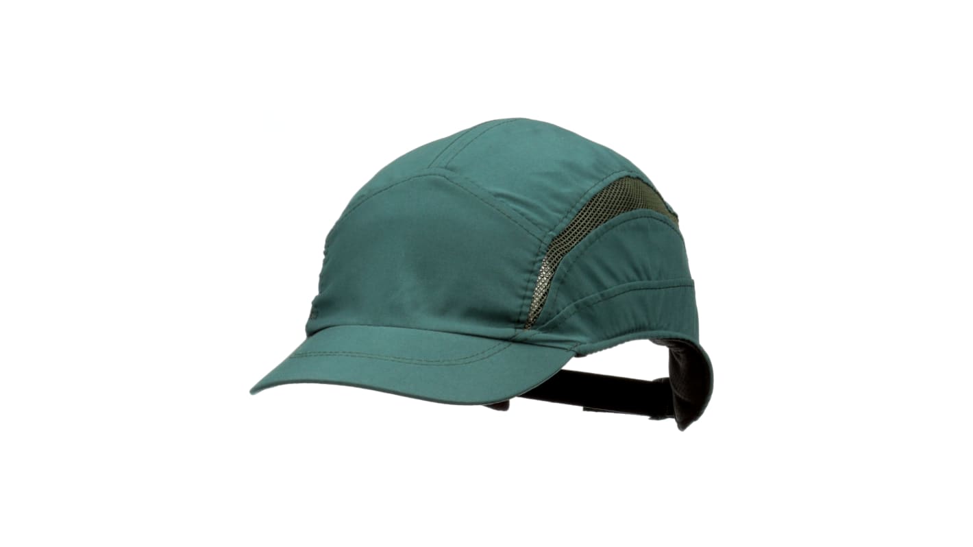 3M Green Short Peaked Bump Cap, ABS Protective Material