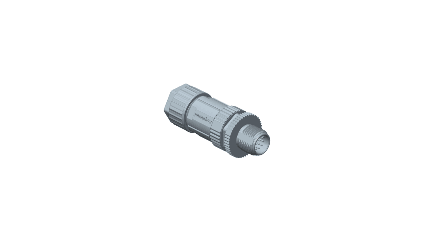 Amphenol Industrial Circular Connector, 5 Contacts, Cable Mount, M12 Connector, Plug