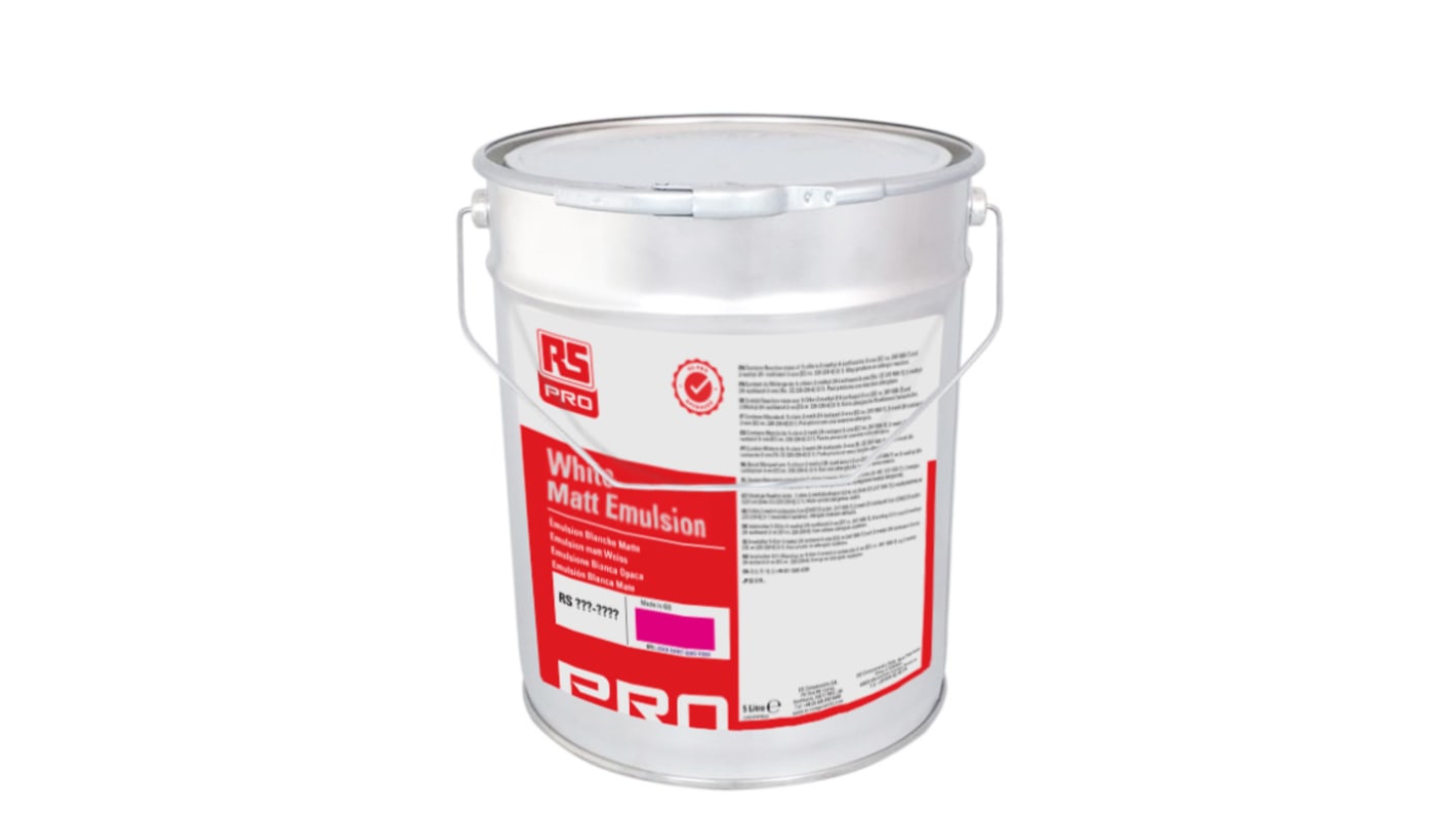 RS PRO Fast Drying Paint in Matt White 5L