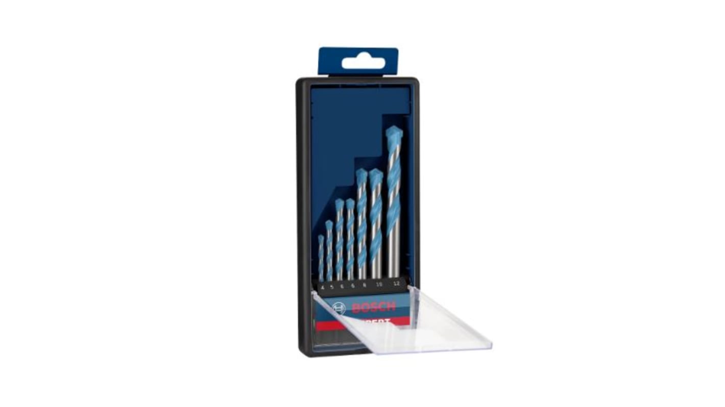 Bosch 4-Piece Twist Drill Bit Set for Multi-Material, 8mm Max, 5.5mm Min, Carbide Tipped Bits