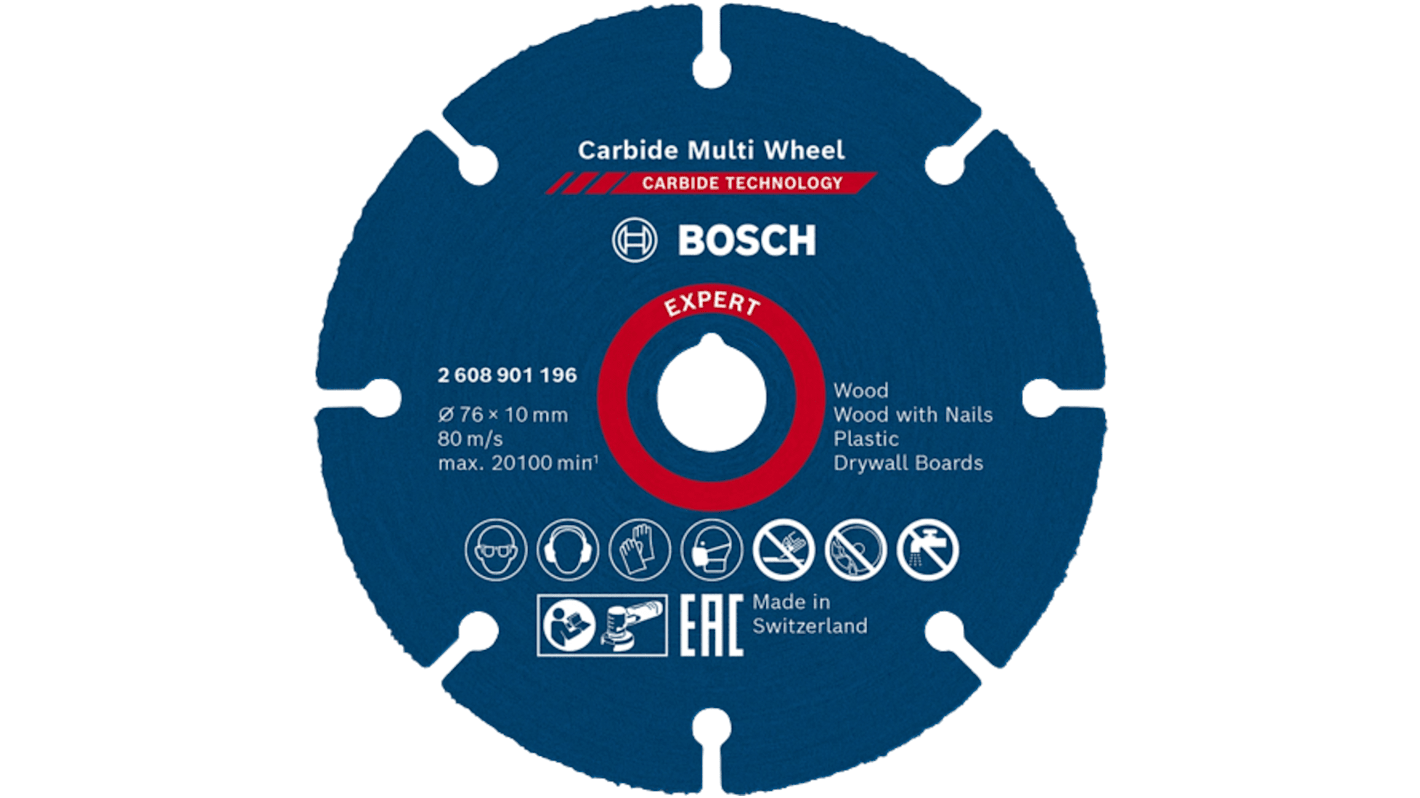Bosch Expert Karbid Cutting Disc, 76mm diameter 1mm tyk