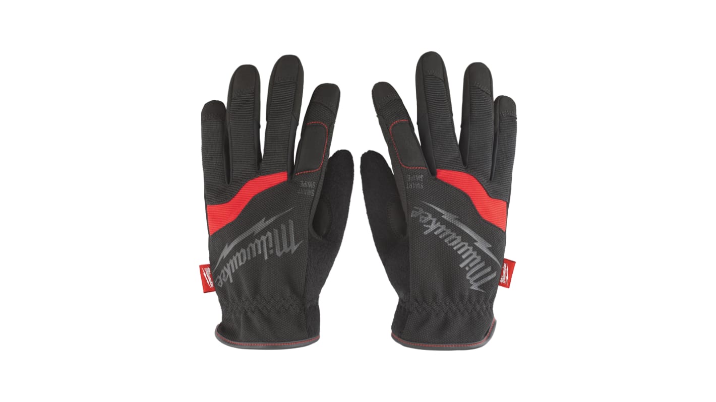 Milwaukee Black Nylon, Synthetic Leather Gloves, Size 9