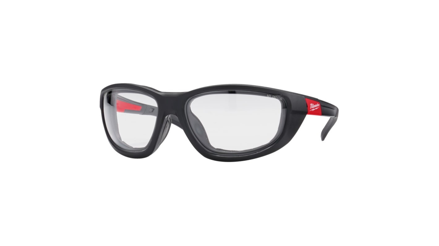 Lunettes de protection Milwaukee, Incolore, Polycarbonate, anti-buée, anti-rayures, Protection UV