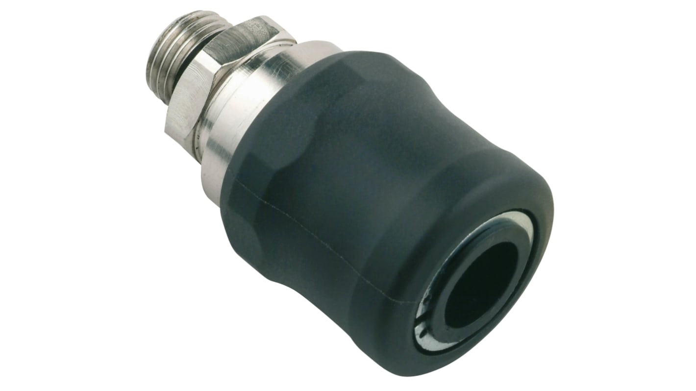 RS PRO Nickel Plated Brass Male Pneumatic Straight Threaded-to-Tube Adapter, 3/8 in Male 30.5mm Threaded, Tube