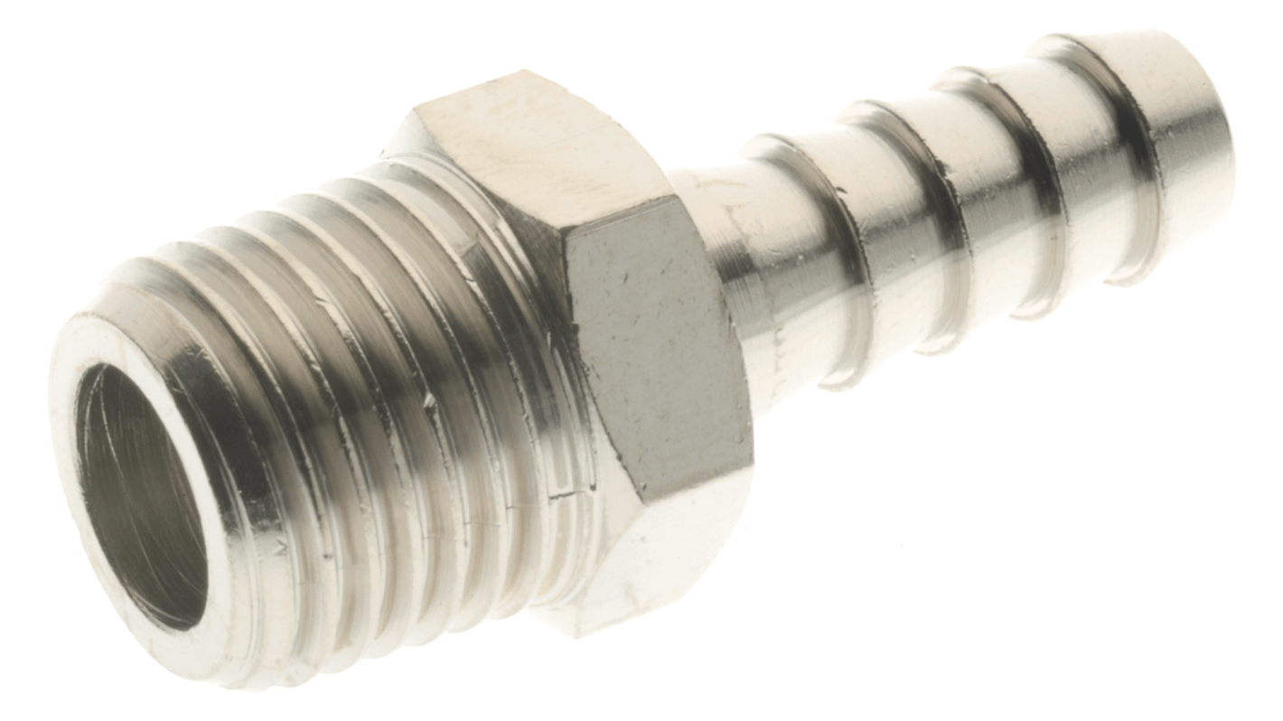 RS PRO Hose Connector, BSPT 1/4in 12mm ID, 100 bar