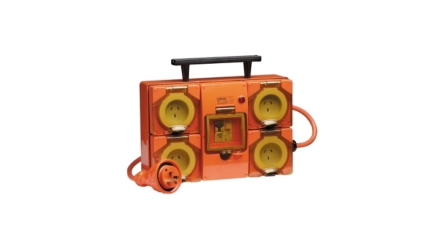 Clipsal Electrical, Series 56 IP56 Orange Mains Connector Socket, Rated At 15A, 250 V
