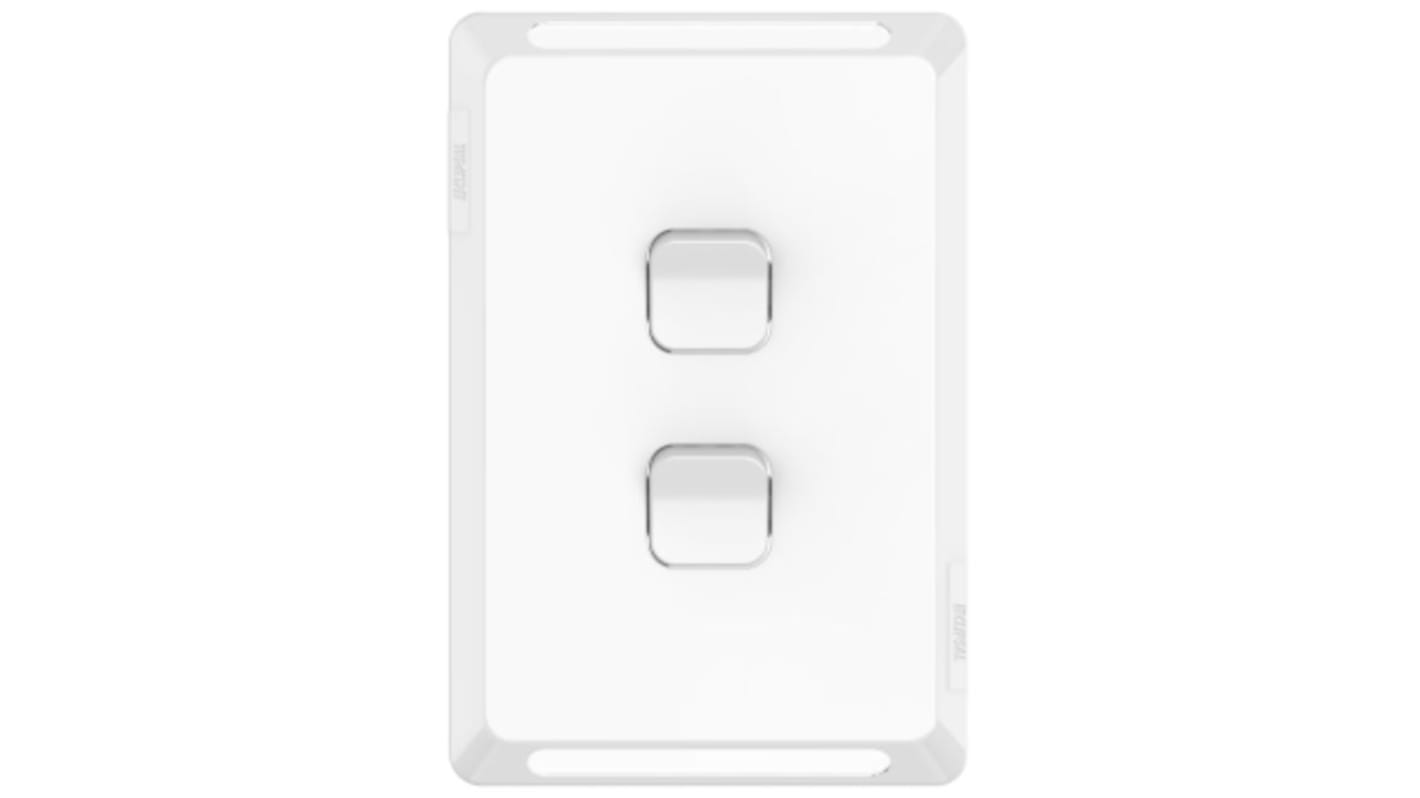 Clipsal Electrical White 2 Gang Frame