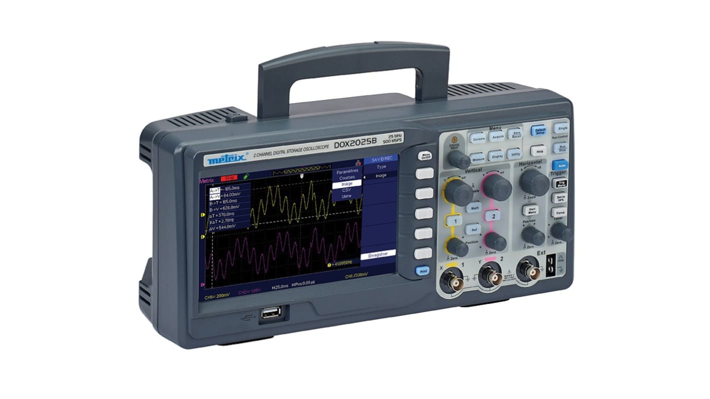 Metrix DOX2025B DOX 2000B Series, 25MHz Bench Oscilloscope, 2 Analogue Channels