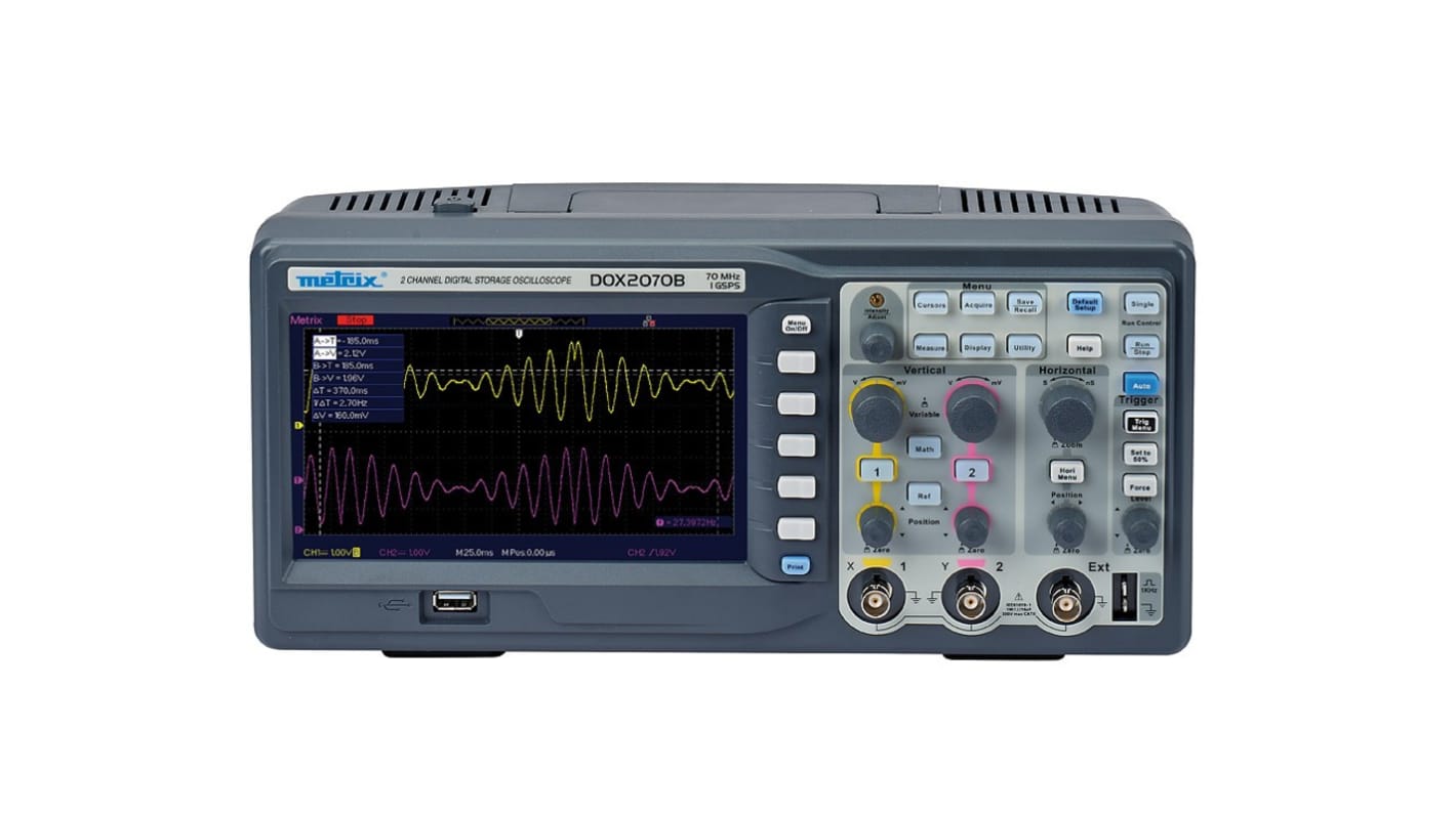 Metrix DOX2070B DOX 2000B Series, 70MHz Bench Oscilloscope, 2 Analogue Channels