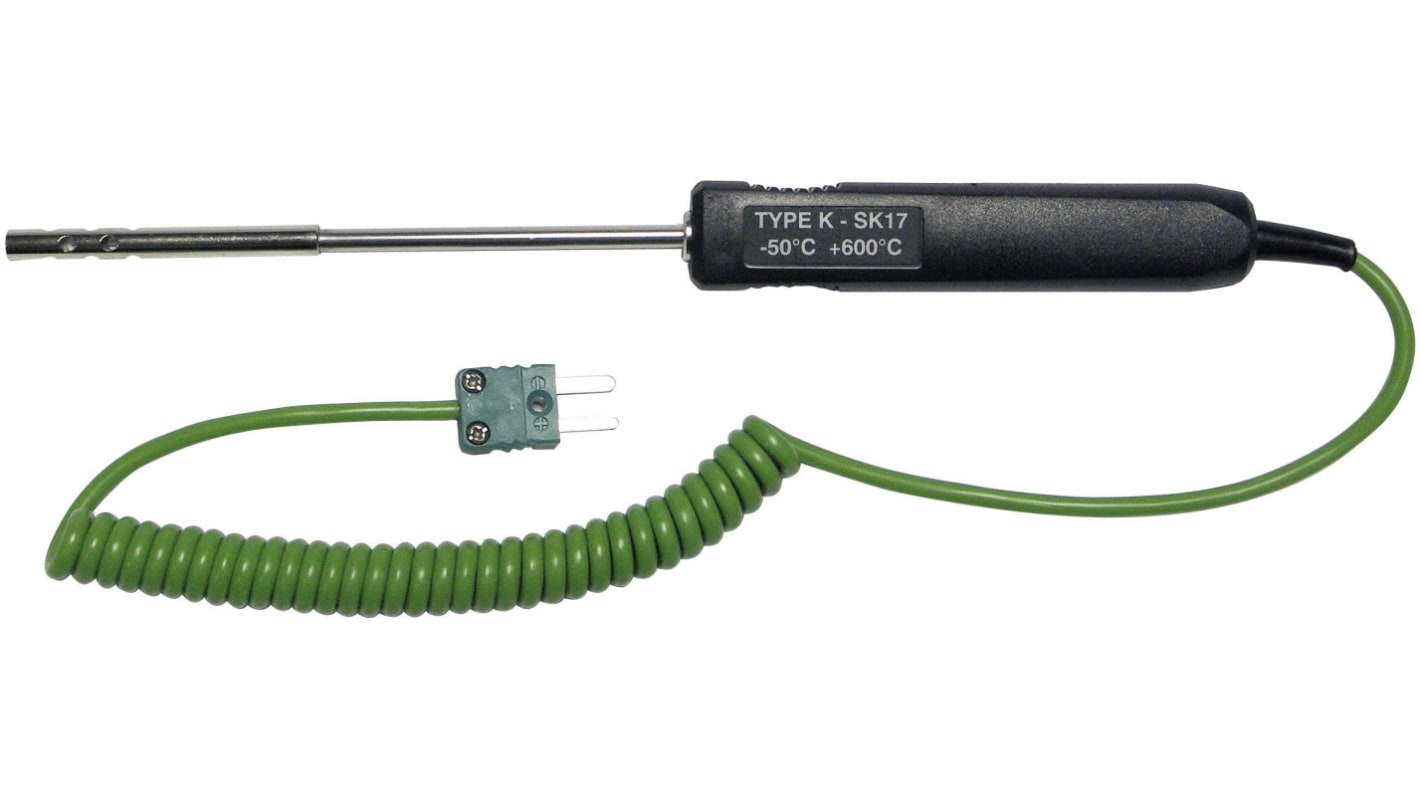 Chauvin Arnoux K Needle Air Temperature Probe, 130mm Length, 6mm Diameter, 600 °C Max