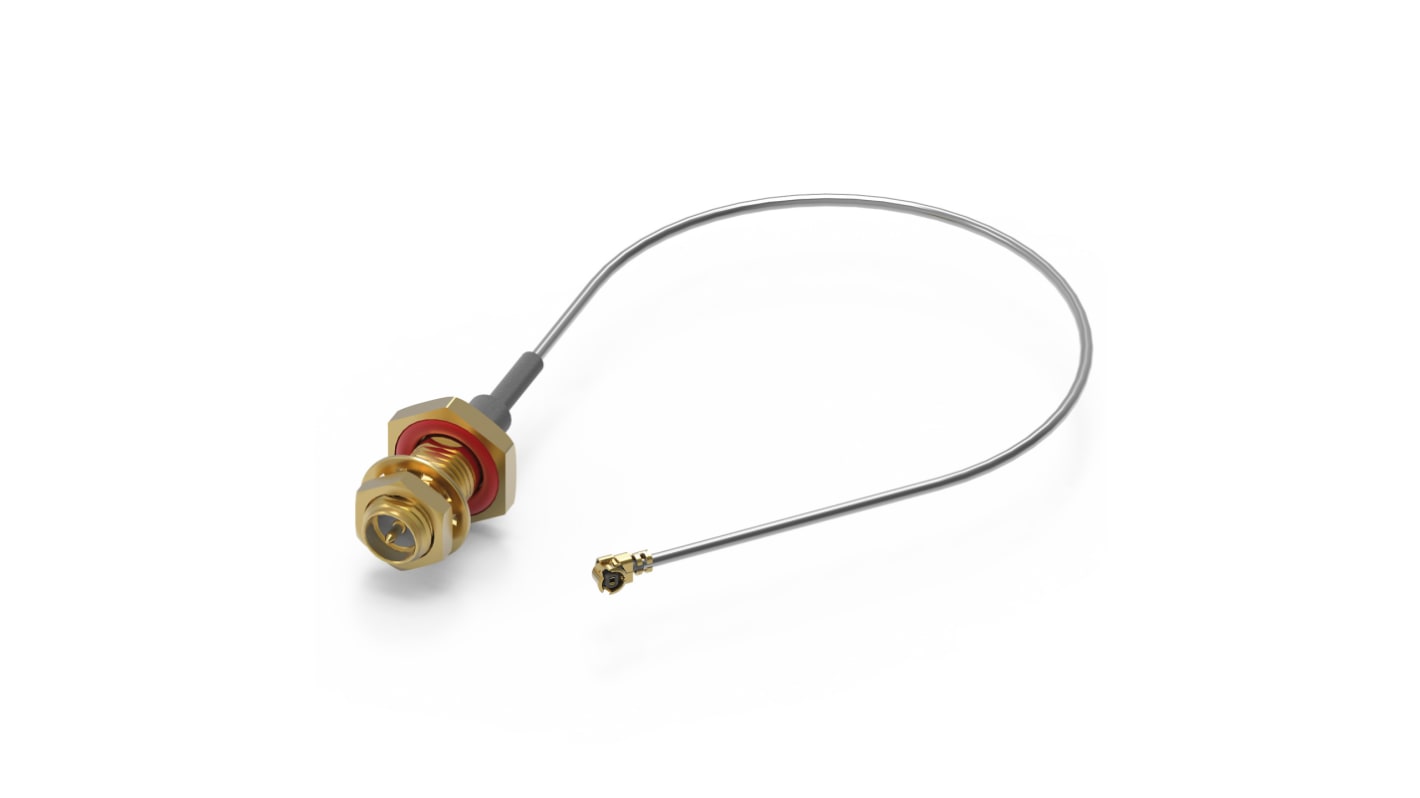 Cavo coassiale Wurth Elektronik, RP-SMA / UMRF, L. 100mm, 50 Ω, col. Grigio