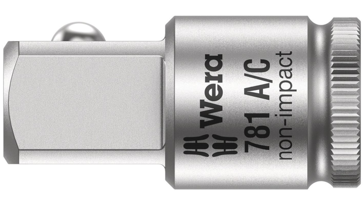 Wera 1/4 in Square Socket Adapter, 36 mm Overall