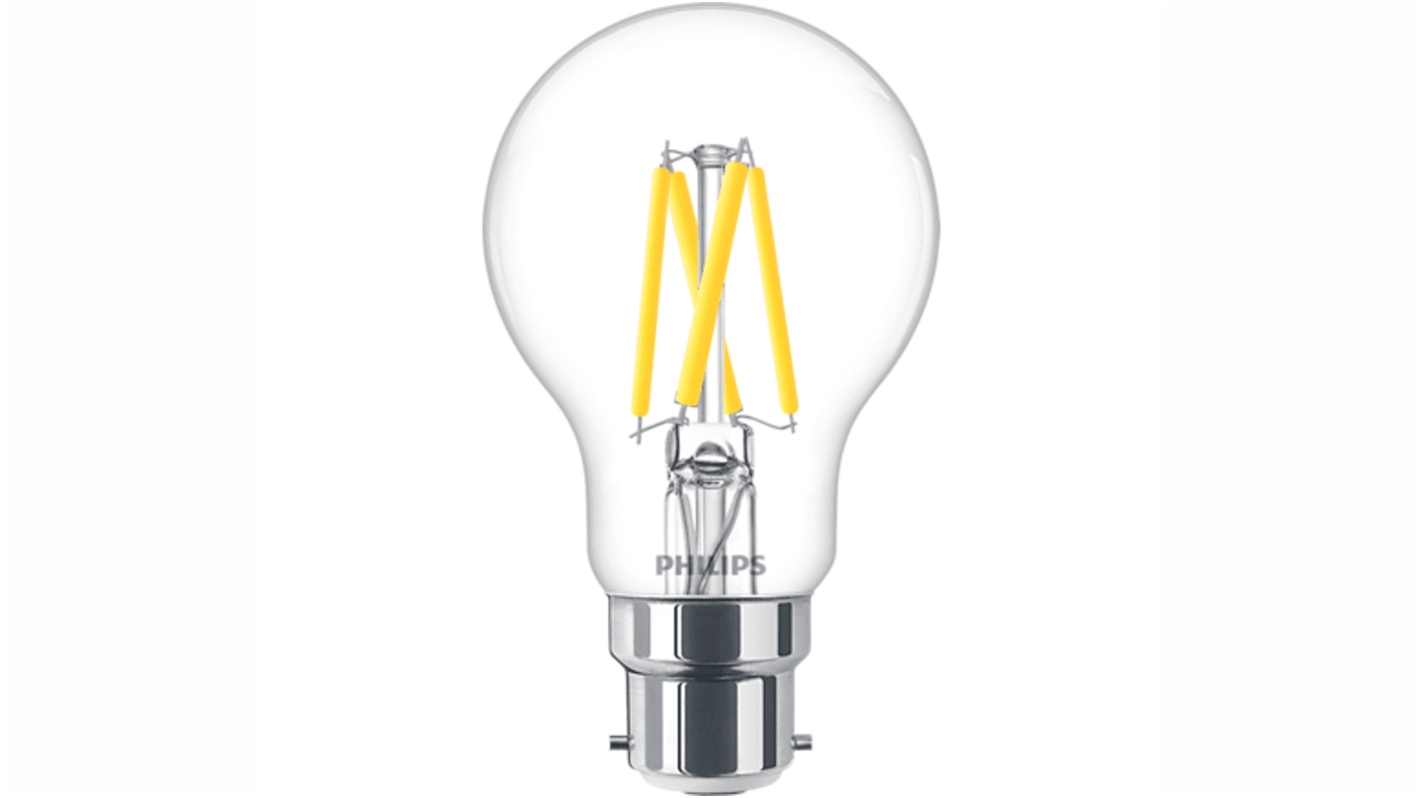 Philips Classic E27 LED GLS Bulb 3.4 W(40W), 2200 K, 2700 K, Warm Glow, A60 shape