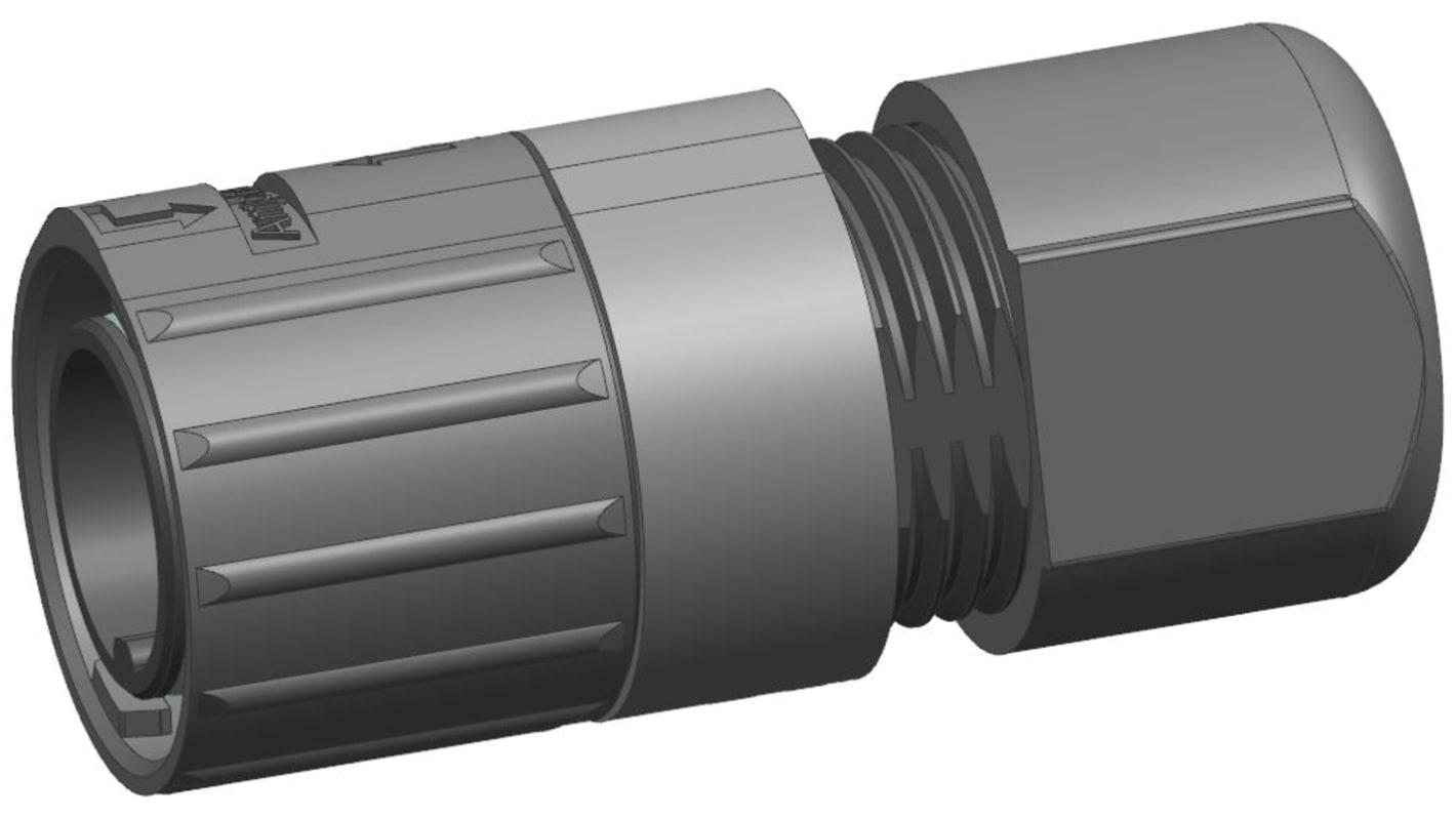 Conector circular Amphenol Industrial macho serie Quicklock Signalmate C091 de 3 vías macho, montaje aéreo, IP68