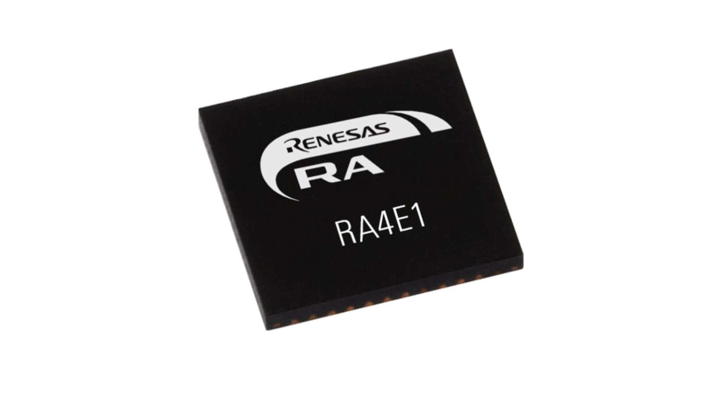 Microcontrôleur, 32bit, 128 Ko RAM, 512 Ko, 100MHz, QFN 48, série RA4E1