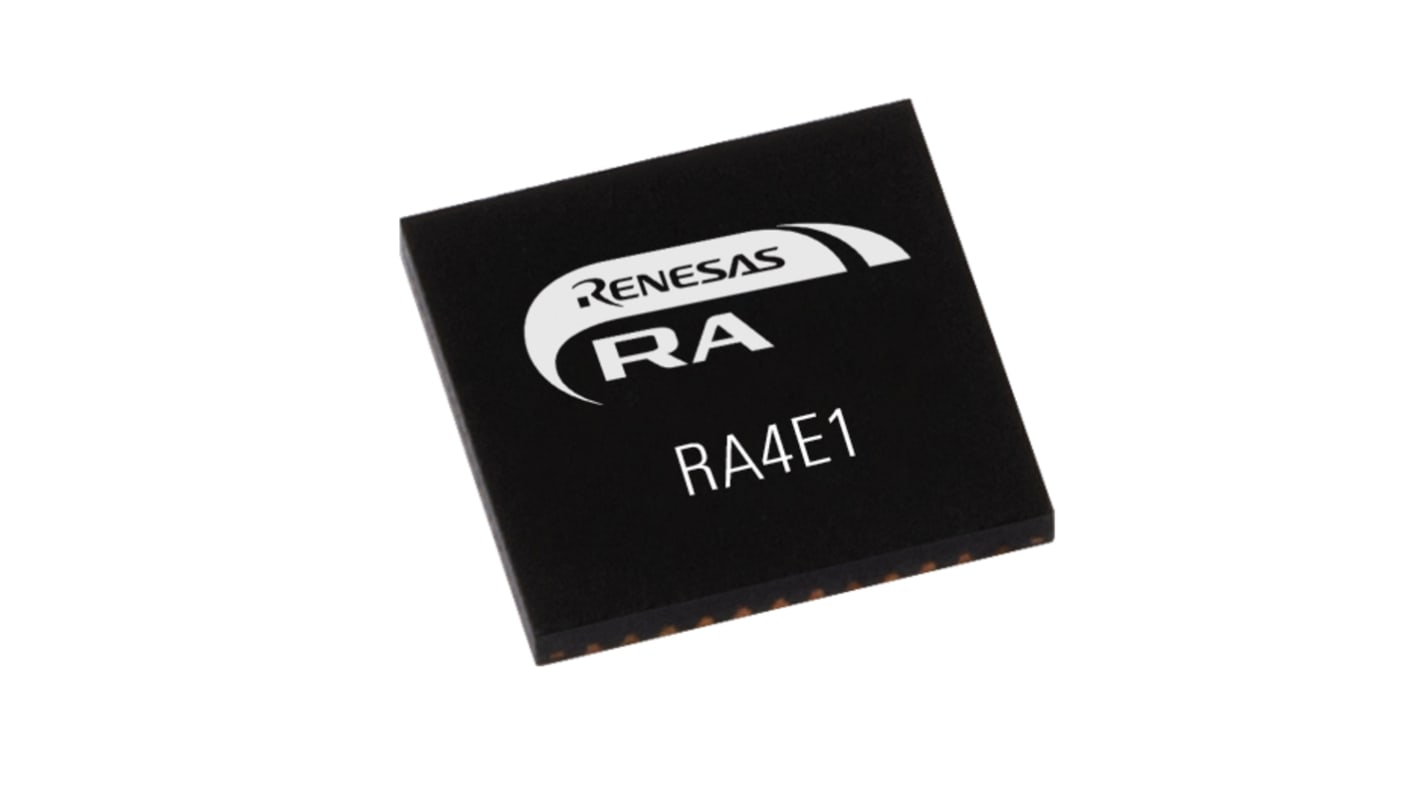 ルネサス エレクトロニクス RA4E1 マイコン, ARM Cortex M33コア, 100MHz, 512 kB, フラッシュ, 48-Pin QFN