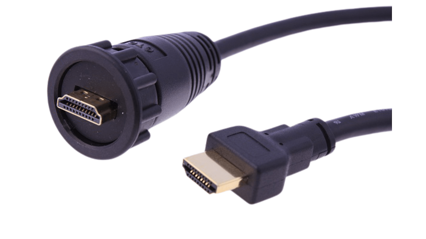 RS PRO HDMIケーブル 長さ：2m, コネクタ A：オス, コネクタ B：オス