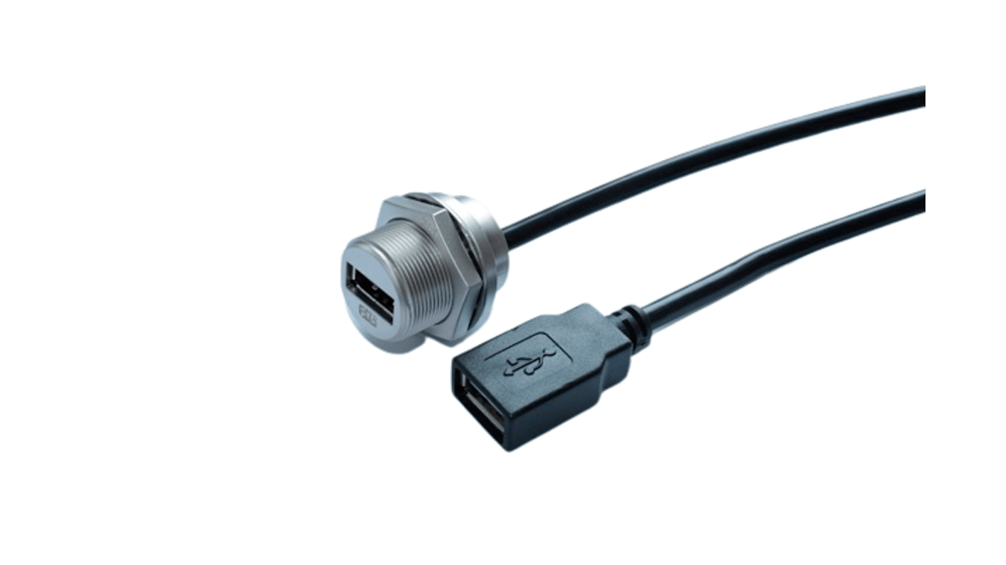 Złącze USB typ A A Montaż na panelu Żeński 2.0 ,1-portowe