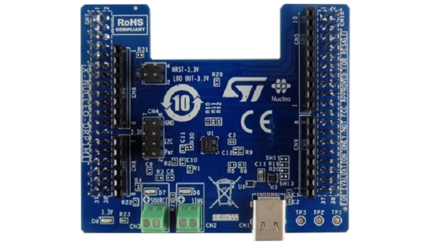 STマイクロ,  評価ボード, 拡張ボード, 電源, STM32 Nucleo-64 用, X-NUCLEO-DRP1M1