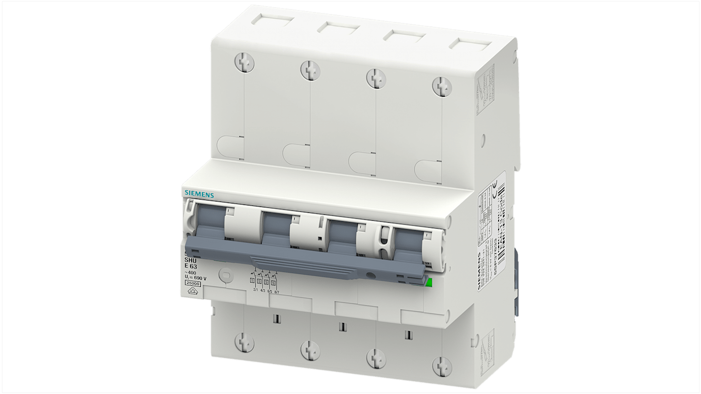 Siemens SENTRON 5SP3425 MCB, 4P, 25A, Type E