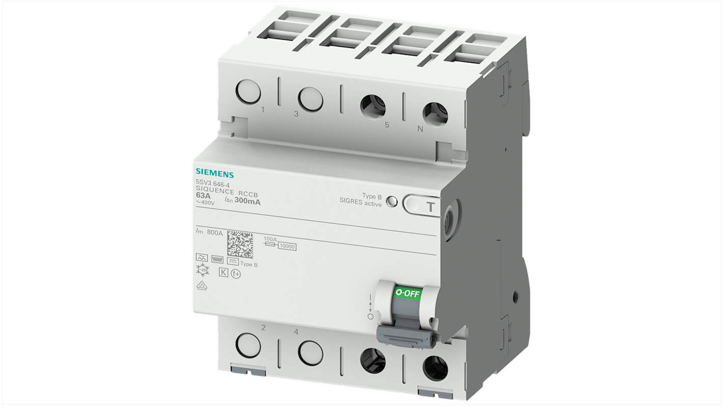 RCCB 2pólový Typ B 40A 30mA Siemens SENTRON 230V ac