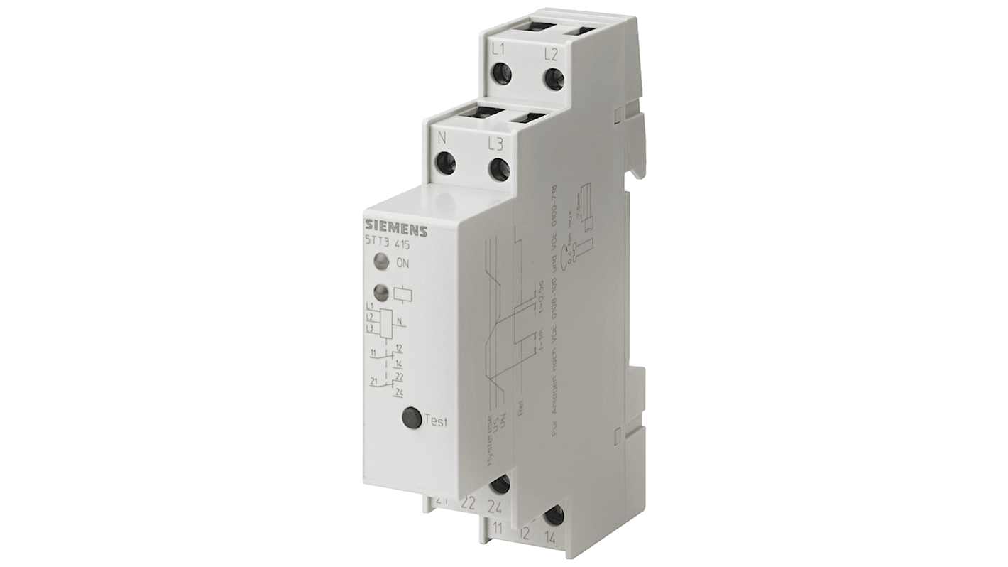 Siemens モニタリングリレー, DPDT, 5TT3415